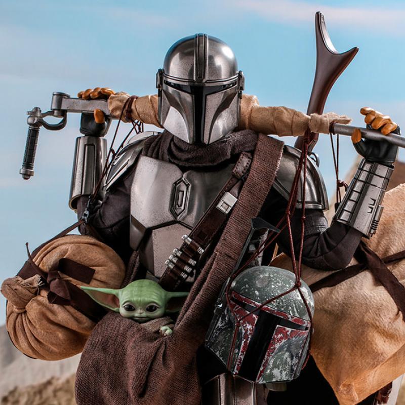 Hot Toys The Mandalorian and Grogu (Deluxe Version) Sixth Scale Figure Set - 908289 - Star Wars / The Bad Batch - TMS52 (ÖN SİPARİŞ)