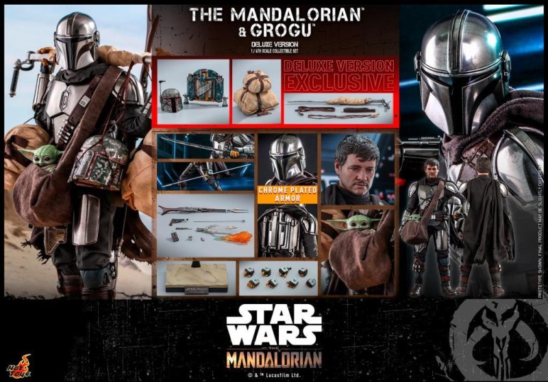 Hot Toys The Mandalorian and Grogu (Deluxe Version) Sixth Scale Figure Set - 908289 - Star Wars / The Bad Batch - TMS52 (ÖN SİPARİŞ)