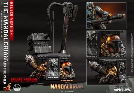 Hot Toys The Mandalorian and The Child ' Grogu ' (Deluxe) Quarter Scale Collectible Figure Set 907266 QS17 / Star Wars / The Clone Wars - Thumbnail