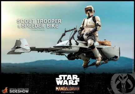 Hot Toys Scout Trooper and Speeder Bike Sixth Scale Figure Set 906340 - The Mandalorian - Television Masterpiece Series - Thumbnail