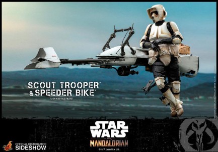 Hot Toys Scout Trooper and Speeder Bike Sixth Scale Figure Set 906340 - The Mandalorian - Television Masterpiece Series - Thumbnail