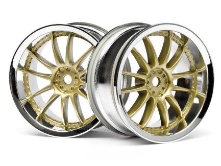 HPI 3297 Work Xsa 02C Wheel 26mm Chrome/Gold - Thumbnail