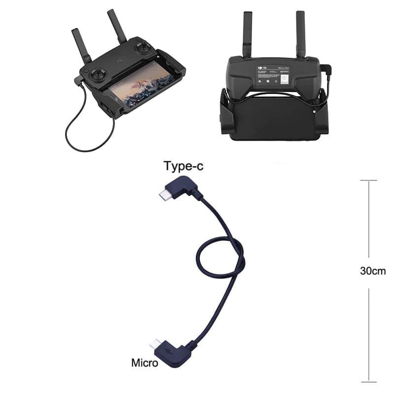 Type-C to Micro Usb Drone Data Aktarım Kablosu