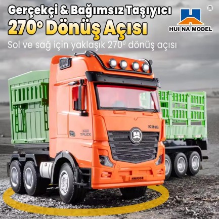 HUINA 1312 1/18 9CH RC Tır Taşıma Kamyonu - Thumbnail