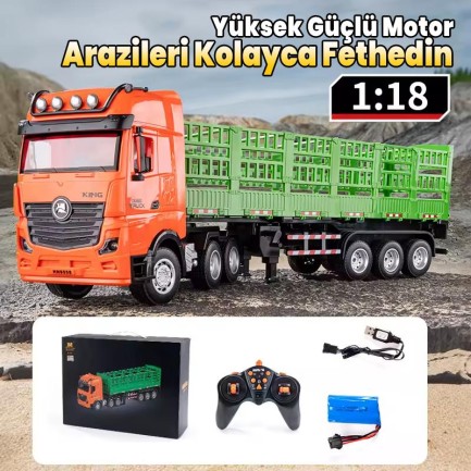 HUINA 1312 1/18 9CH RC Tır Taşıma Kamyonu - Thumbnail