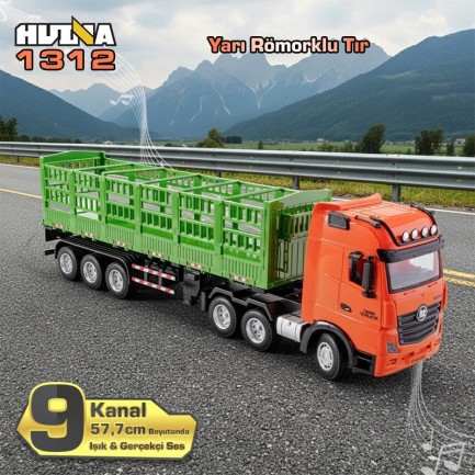 HUINA 1312 1/18 9CH RC Tır Taşıma Kamyonu - Thumbnail