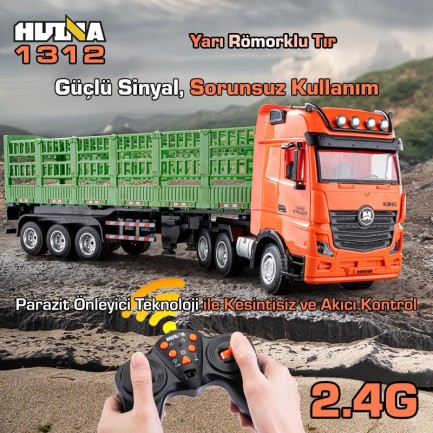 HUINA 1312 1/18 9CH RC Tır Taşıma Kamyonu - Thumbnail