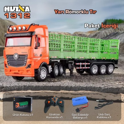 HUINA 1312 1/18 9CH RC Tır Taşıma Kamyonu - Thumbnail