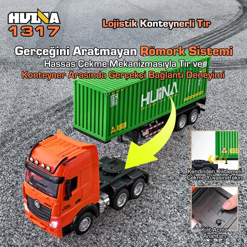 HUINA 1317 RC Tır ve Konteyner Kumandalı İş Makinesi