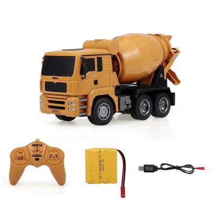 HUINA - HUINA 1333 1/18 6 Kanal Yüksek Kalite RC Model Çimento Mikseri Kamyon Uzaktan Kumandalı İş Makinası