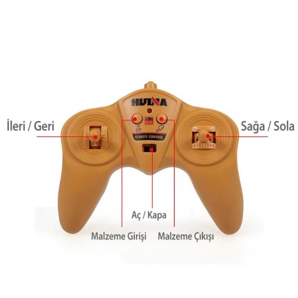 HUINA 1333 1/18 6 Kanal Yüksek Kalite RC Model Çimento Mikseri Kamyon Uzaktan Kumandalı İş Makinası - Thumbnail