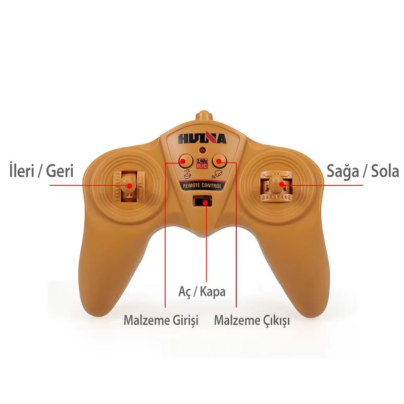 HUINA 1333 1/18 6 Kanal Yüksek Kalite RC Model Çimento Mikseri Kamyon Uzaktan Kumandalı İş Makinası