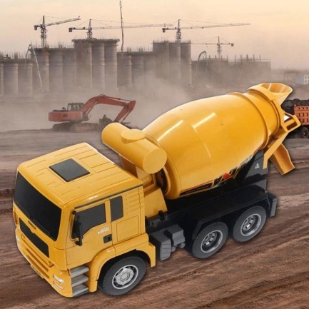 HUINA 1333 1/18 6 Kanal Yüksek Kalite RC Model Çimento Mikseri Kamyon Uzaktan Kumandalı İş Makinası - Thumbnail