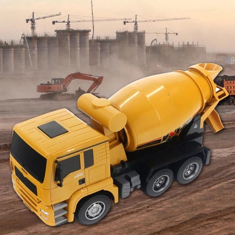 HUINA 1333 1/18 6 Kanal Yüksek Kalite RC Model Çimento Mikseri Kamyon Uzaktan Kumandalı İş Makinası