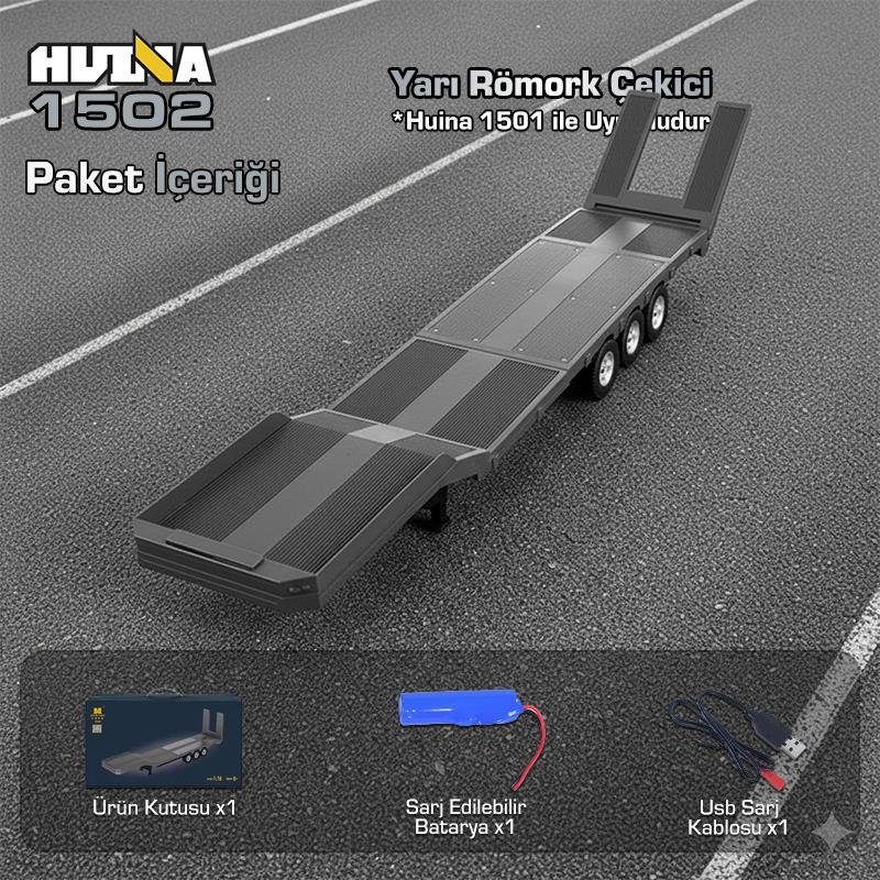 HUINA 1502 1/18 RC İş Makinesi Römork Çekici İş Makinesi Gri (ÖN SİPARİŞ TAHMİNİ TESLİMAT 20 ŞUBAT)