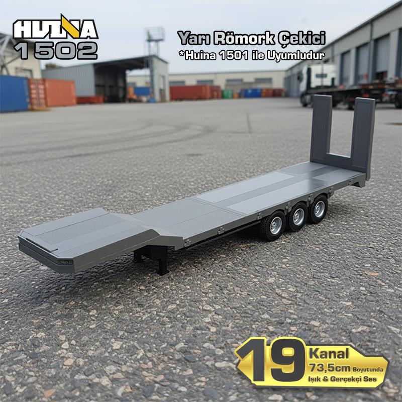 HUINA 1502 1/18 RC İş Makinesi Römork Çekici İş Makinesi Gri (ÖN SİPARİŞ TAHMİNİ TESLİMAT 20 ŞUBAT)