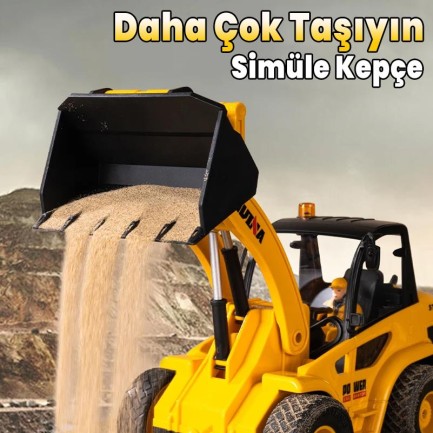 HUINA 1515 1/24 RC Damperli Kamyon Ve Dozer Uzaktan Kumandalı Set - Thumbnail