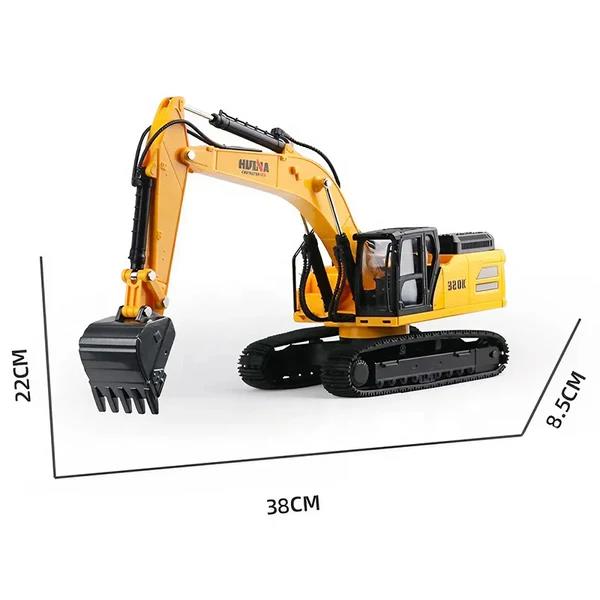 HUINA 1522 1/18 9CH RC Römorklu Tır Kamyon ve Excavatör Kazıcı Set