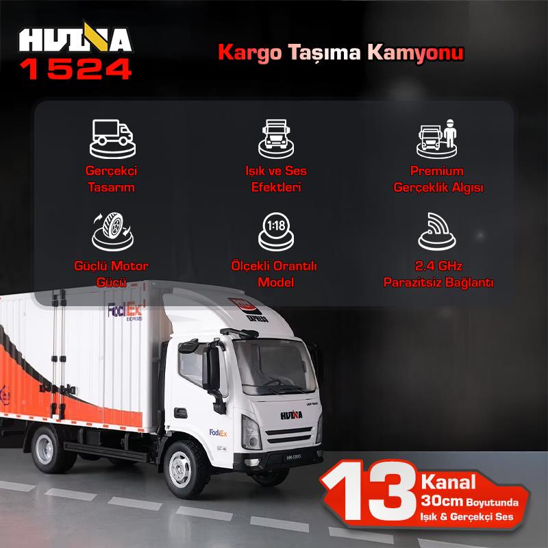 HUINA 1524 1/18 Kargo Taşıma Kamyonu