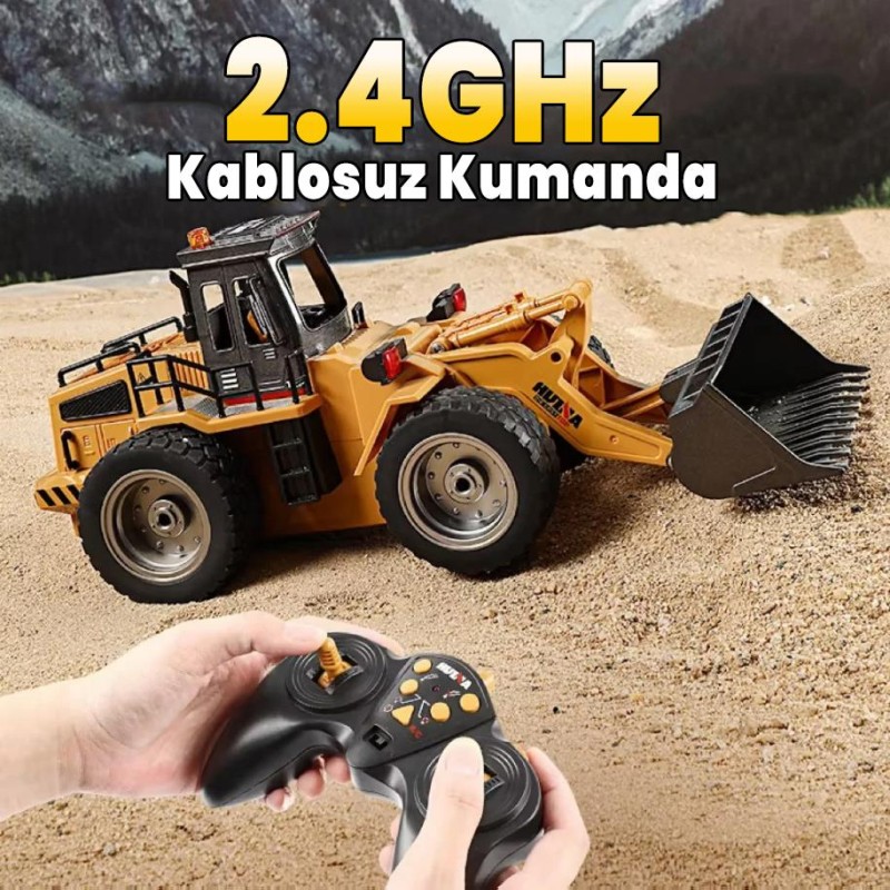 HUINA 1532 1/18 RC Wheel Loader Damper Dozer İş Makinesi
