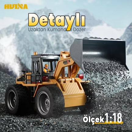 HUINA 1532 1/18 RC Wheel Loader Damper Dozer İş Makinesi - Thumbnail