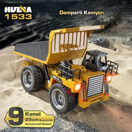 HUINA - HUINA 1533 Damperli Kamyon Uzaktan Kumandalı İş Makinesi