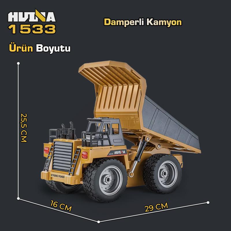 HUINA 1533 Damperli Kamyon Uzaktan Kumandalı İş Makinesi