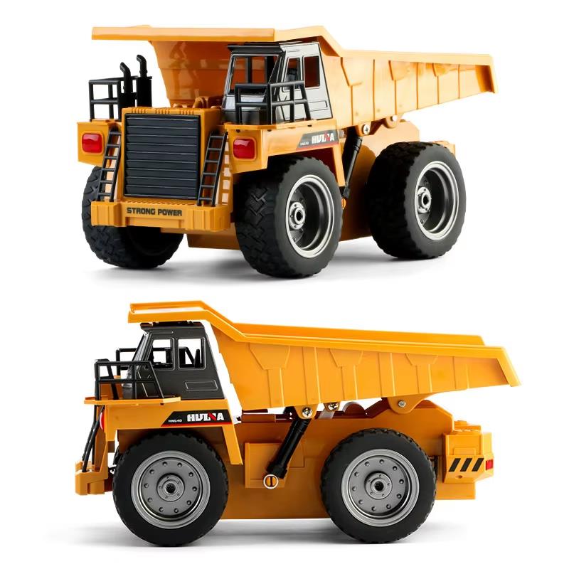 HUINA 1534 1/18 Yüksek Kalite RC Model Damperli Kamyon Uzaktan Kumandalı Çok Fonksiyonlu İş Makinası - 2.4G Kumanda & Işıklı