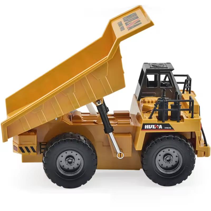 HUINA 1534 1/18 Yüksek Kalite RC Model Damperli Kamyon Uzaktan Kumandalı Çok Fonksiyonlu İş Makinası - 2.4G Kumanda & Işıklı