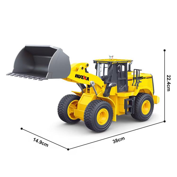 HUINA 1552 1/14 10CH Kumandalı RC Model Wheel Loader Damper Dozer İş Makinesi