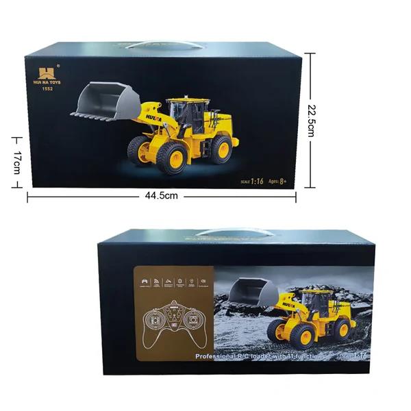 HUINA 1552 1/14 10CH Kumandalı RC Model Wheel Loader Damper Dozer İş Makinesi