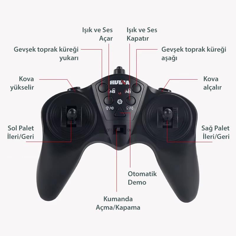 HUINA 1554 1/16 Yüksek Kalite 11CH RC Model Caterpillar Buldozer Paletli Metal Kepçe Kazıcı Uzaktan Kumandalı İş Makinesi -2.4G Sesli ve Işıklı HUINA 1554 1/16 Yüksek Kalite 11CH RC Model Caterpillar Buldozer Paletli Metal Kepçe Kazıcı Uzaktan Kumandalı İş Makinesi -2.4G Sesli ve Işıklı