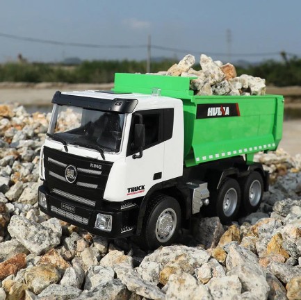 HUINA 1556 1/18 9CH RC Model Damperli Kamyon Kumandalı İş Makinesi 2.4G Full Fonksiyon Sesli ve Işıklı - Thumbnail