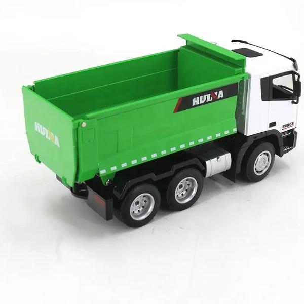 HUINA 1556 1/18 9CH RC Model Damperli Kamyon Kumandalı İş Makinesi 2.4G Full Fonksiyon Sesli ve Işıklı