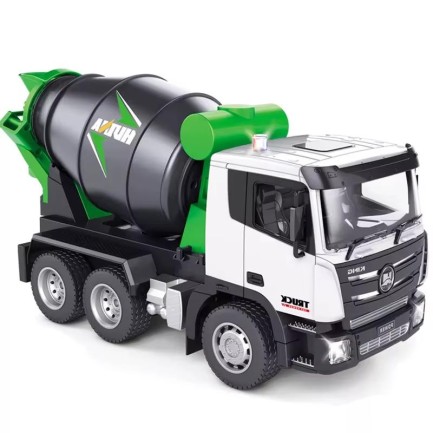 HUINA - HUINA 1557 1/18 9CH RC Model Çimento Mikseri Kamyon Uzaktan Kumandalı İş Makinası - 2.4G Full Fonksiyon Sesli ve Işıklı