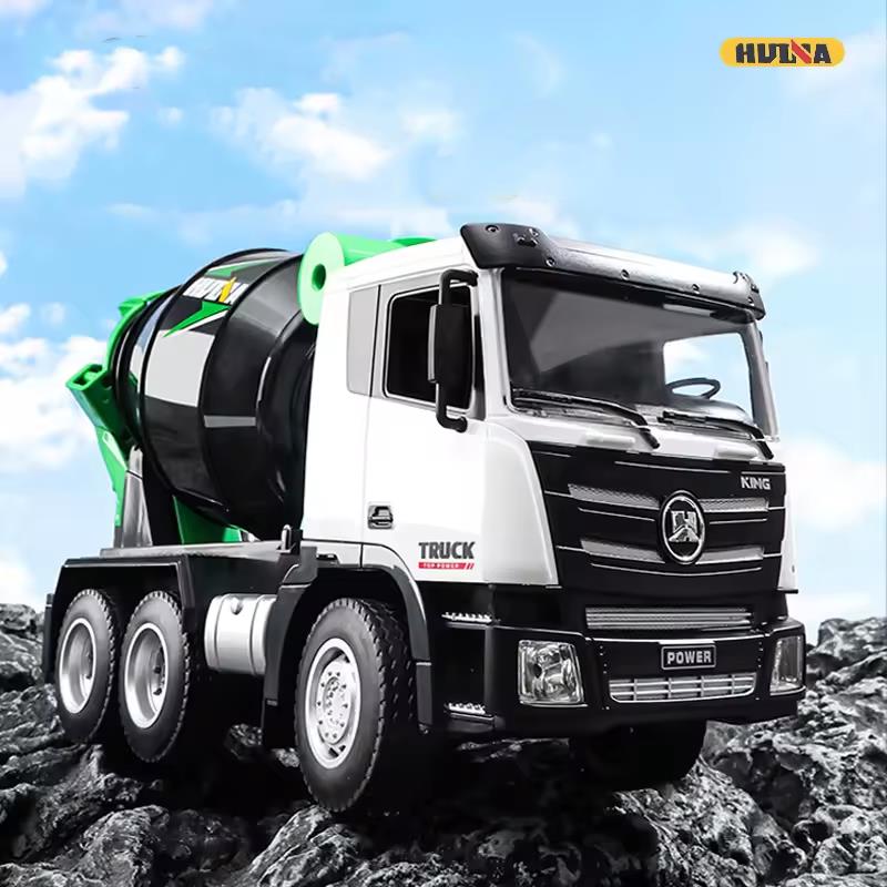 HUINA 1557 1/18 9CH RC Model Çimento Mikseri Kamyon Uzaktan Kumandalı İş Makinası - 2.4G Full Fonksiyon Sesli ve Işıklı