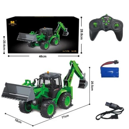 HUINA 1579 1/14 9CH RC Kumandalı İş Makinesi RC Model Wheel Loader Dozer Kamyon Kepçe Kazıcı 2.4Ghz Sesli ve Işıklı - Thumbnail