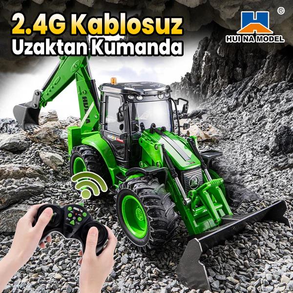 HUINA 1579 1/14 9CH RC Kumandalı İş Makinesi RC Model Wheel Loader Dozer Kamyon Kepçe Kazıcı 2.4Ghz Sesli ve Işıklı