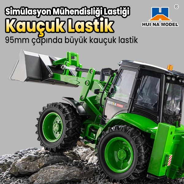 HUINA 1579 1/14 9CH RC Kumandalı İş Makinesi RC Model Wheel Loader Dozer Kamyon Kepçe Kazıcı 2.4Ghz Sesli ve Işıklı