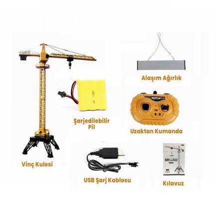HUINA 1585 1/14 12CH Kule Vinç Tower Crane - Thumbnail