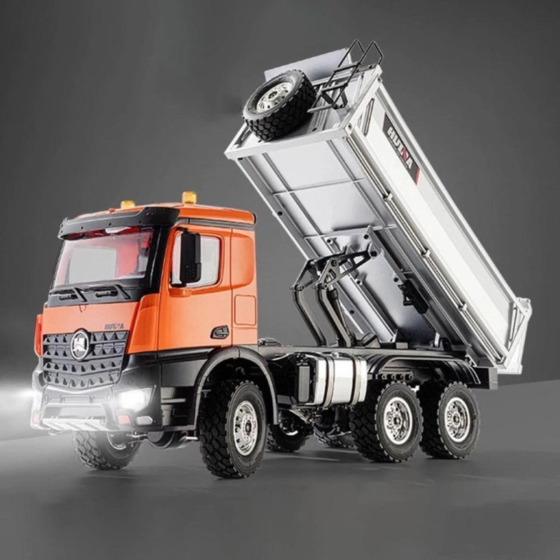 HUINA 1598 1/14 23CH FULL METAL RC RC Model Profesyonel Uzaktan Kumandalı Damperli Kamyon İş Makinası - 2.4G Full Fonksiyon Sesli ve Işıklı