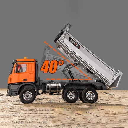 HUINA 1598 1/14 23CH FULL METAL RC RC Model Profesyonel Uzaktan Kumandalı Damperli Kamyon İş Makinası - 2.4G Full Fonksiyon Sesli ve Işıklı - Thumbnail