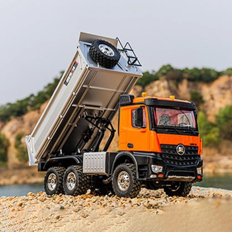 HUINA 1598 1/14 23CH FULL METAL RC RC Model Profesyonel Uzaktan Kumandalı Damperli Kamyon İş Makinası - 2.4G Full Fonksiyon Sesli ve Işıklı