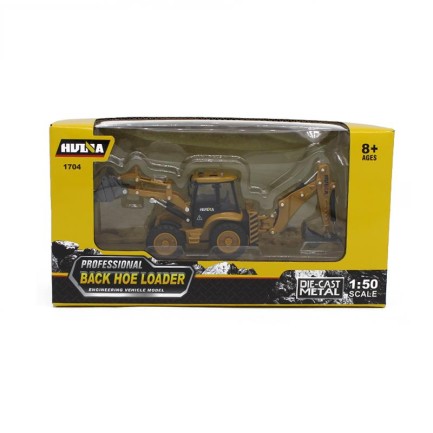 HUINA 1/60 Ekskavatör ve Kepçeli Yükleyici 1704 - Sergilemeye Hazır Diecast Statik Metal ( Kumandalı Değildir ) - Yetişkinler İçindir + 14 - Thumbnail