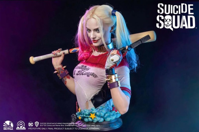 Infinity Studio X Penguin Toys Harley Quinn (Suicide Squad) 1:1 Life-Size Bust - DC Comics / Suicide Squad / Margot Robbie - 907930 (Ön Sipariş)