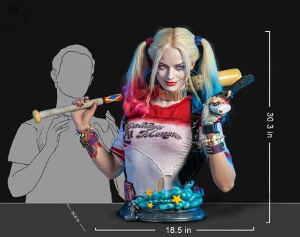 Infinity Studio X Penguin Toys Harley Quinn (Suicide Squad) 1:1 Life-Size Bust - DC Comics / Suicide Squad / Margot Robbie - 907930 (Ön Sipariş) - Thumbnail