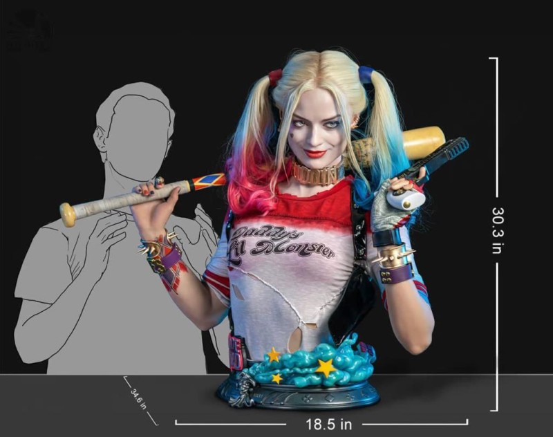 Infinity Studio X Penguin Toys Harley Quinn (Suicide Squad) 1:1 Life-Size Bust - DC Comics / Suicide Squad / Margot Robbie - 907930 (Ön Sipariş)