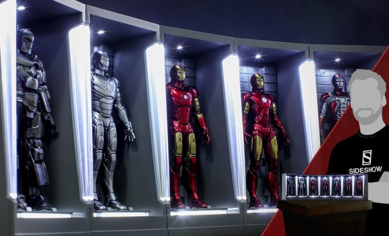 Iron Man Hall of Armor Miniature Collectible Set Iron Man 3 - MMS Compact Series