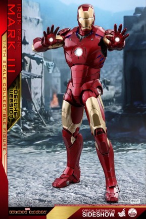 Hot Toys Iron Man Mark III Deluxe Version Quarter Scale Figure 903412 - Thumbnail