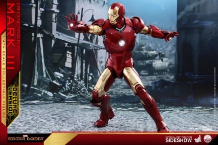 Hot Toys Iron Man Mark III Deluxe Version Quarter Scale Figure 903412 - Thumbnail